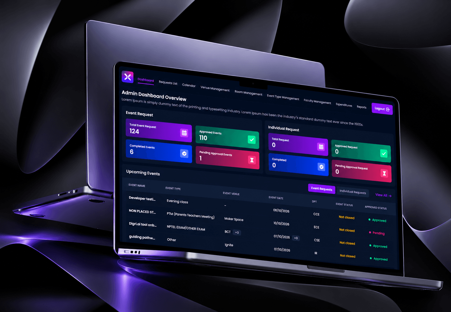 Events Management screenshot